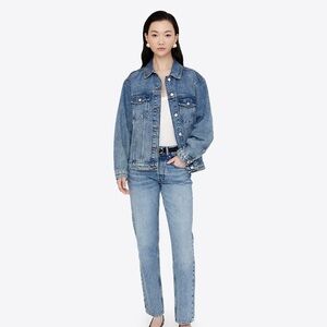 NWOT Anine Bing Rory Denim Jacket in Vintage Indigo Size S